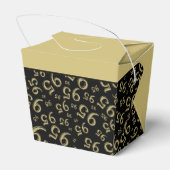 95th誕生日パーティー金ゴールド/ブラックナンバーパターン フェイバーボックス (裏面サイド)