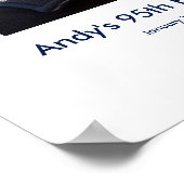 95th誕生日フォトカスタムーのサインインパーティーボード95 ポスター (角)