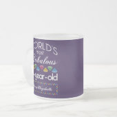 95th誕生日モストファヴルカラフルゲムズパープル フロストグラスマグカップ (正面左)