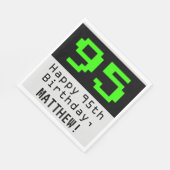 95th誕生日 – ネルディ/オタク系のスタイル「95」と名前 スタンダードランチョンナプキン (角)
