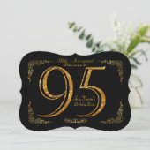 95th,誕生日パーティー95th,ギャツビー,素晴らしブラック&金ゴールド 招待状 (スタンド正面)