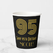 95th Birthday: Art Deco Inspired Look “95” & Name 紙コップ (裏面)