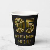 95th Birthday: Art Deco Inspired Look “95” & Name 紙コップ (正面)