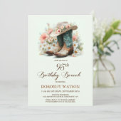 95th Birthday Cowgirl Boots Birthday Brunch 招待状 (スタンド正面)