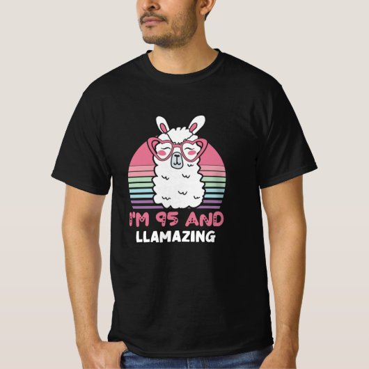 95th Birthday Llamazing Llama 95 Year Old Birthday Tシャツ (正面)
