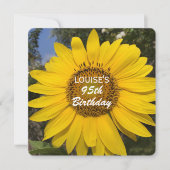 95th Birthday Partyひまわり招待状 招待状 (正面)