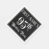 95th Birthday Party – スクリプファンシート+名前をカスタムする スタンダードランチョンナプキン (角)