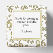 95th Thank You誕生日金ゴールド/ホワイトナンバーパターン フェイバーボックス (上部)