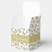 95th Thank You誕生日金ゴールド/ホワイトナンバーパターン フェイバーボックス (オープン)