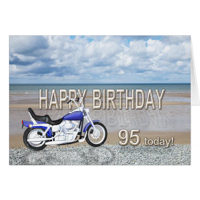 95th誕生日カードとモーターバイク | Zazzle.co.jp