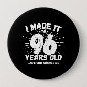 96おもしろい誕生日引用文皮肉96歳 缶バッジ (正面)