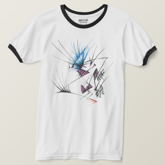 96カラフルな抽象的な部族のタトゥーアート Tシャツ (デザイン正面)