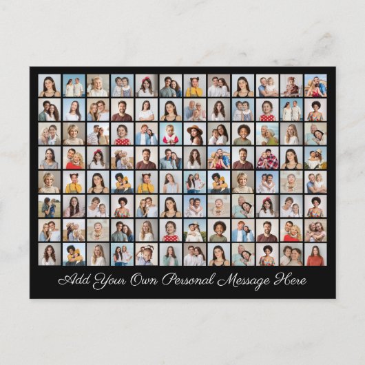 96フォトコラージュ自分の挨拶を追加 シーズンポストカード (正面)