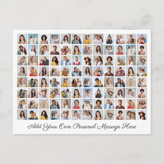 96フォトコラージュ自分の挨拶を追加 シーズンポストカード (正面)