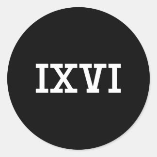 96古代ロ数字 ラウンドシール