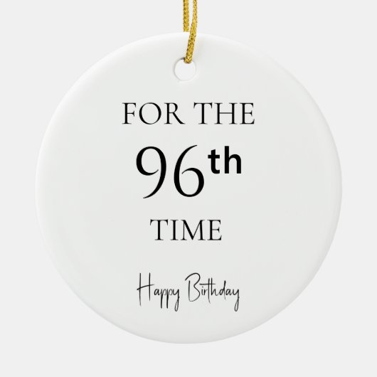 96回目の誕生日おめでとう セラミックオーナメント (正面)