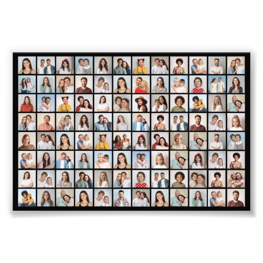 96枚の写真コラージュ写真拡大 フォトプリント (正面)