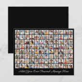 96枚の写真コラージュ - あなただけのメッセージを追加 シーズンカード (正面/裏面)