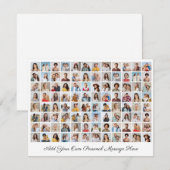 96枚の写真コラージュ - あなただけのメッセージを追加 シーズンカード (正面/裏面)