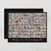 96枚の写真コラージュ 自分のメッセージを追加 シーズンカード (正面/裏面)