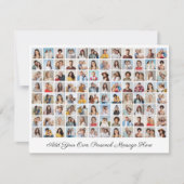 96枚の写真コラージュ 自分のメッセージを追加 シーズンカード (正面)