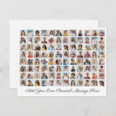 96枚の写真コラージュ 自分のメッセージを追加 シーズンカード (正面/裏面)