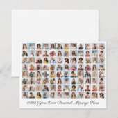 96枚の写真コラージュ 自分のメッセージを追加 シーズンカード (正面/裏面)