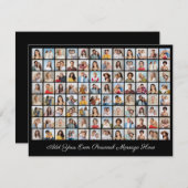 96枚の写真コラージュ 自分のメッセージを追加 シーズンカード (正面/裏面)