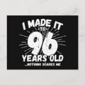 96歳の皮肉なミーム 面白い96歳の誕生日 ポストカード (正面)