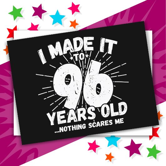 96歳の皮肉なミーム 面白い96歳の誕生日 ポストカード