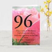 96歳の誕生日 カード (黄色い花)
