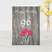 96歳の誕生日 カード (黄色い花)