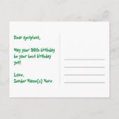 96歳の誕生日 – 楽しい花火のパターン + レインボー 96 ポストカード (裏面)