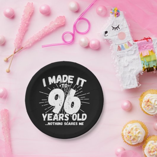 96歳皮肉ミームおもしろい96誕生日 ペーパープレート (パーティー)
