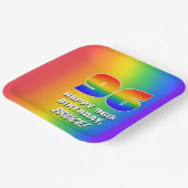 96番目の誕生日カラフル:, おもしろいレインボーパターン# 96 ペーパープレート (傾斜あり)