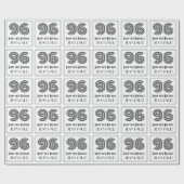 96番目の誕生日:インスパイアアールデコスタイル「96」 +名前 ラッピングペーパー (フラット)