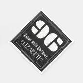 96番目の誕生日:インスパイアアールデコ検索"96" +名前 スタンダードランチョンナプキン (角)