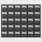 96番目の誕生日:インスパイアアールデコ検索"96" & Name ラッピングペーパー (フラット)