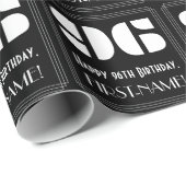 96番目の誕生日:インスパイアアールデコ検索"96" & Name ラッピングペーパー (ロールコーナー)