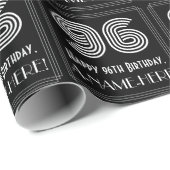 96番目の誕生日:インスパイアアールデコ「96」を見る/名前 ラッピングペーパー (ロールコーナー)