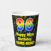 96誕生日:おもしろい音楽ノートPattern, Rainbow 96 紙コップ (正面)