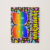 96誕生日—おもしろい、愛するハートシェイプ+「96」 ジグソーパズル (縦)