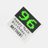 96誕生日 – ネディ/オタク系のスタイル「96」と名前 スタンダードランチョンナプキン (角)