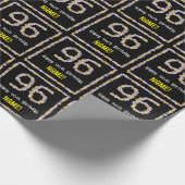 96誕生日:フローラ花数名前をカスタムする ラッピングペーパー (角)