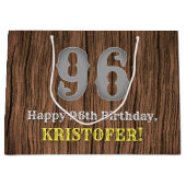 96誕生日: Country インスパイア Western  Look, Name ラージペーパーバッグ (正面)