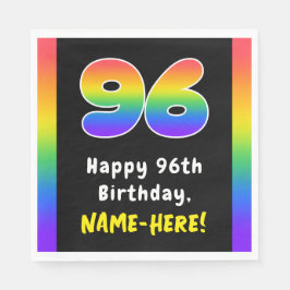 96誕生日: Rainbow Spectrum # 96,名前をカスタムする スタンダードランチョンナプキン