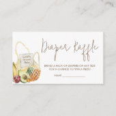 960オーガニックベビー赤ちゃんシャワーおむつラッフル エンクロージャーカード (正面)