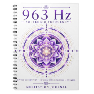 963Hzソルフェジオ周波数ノートブック - 神聖なつながり ノートブック