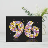 96th Birthdayパーティー、花の文字 招待状 (スタンド正面)