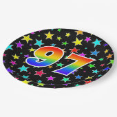97イベント:はっきりした,おもしろい,虹カラフル97 ペーパープレート (アングル)
